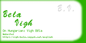 bela vigh business card